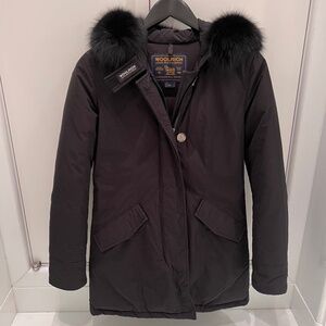 Woolrich Luxury Arctic Parka with Fox Fur in Black